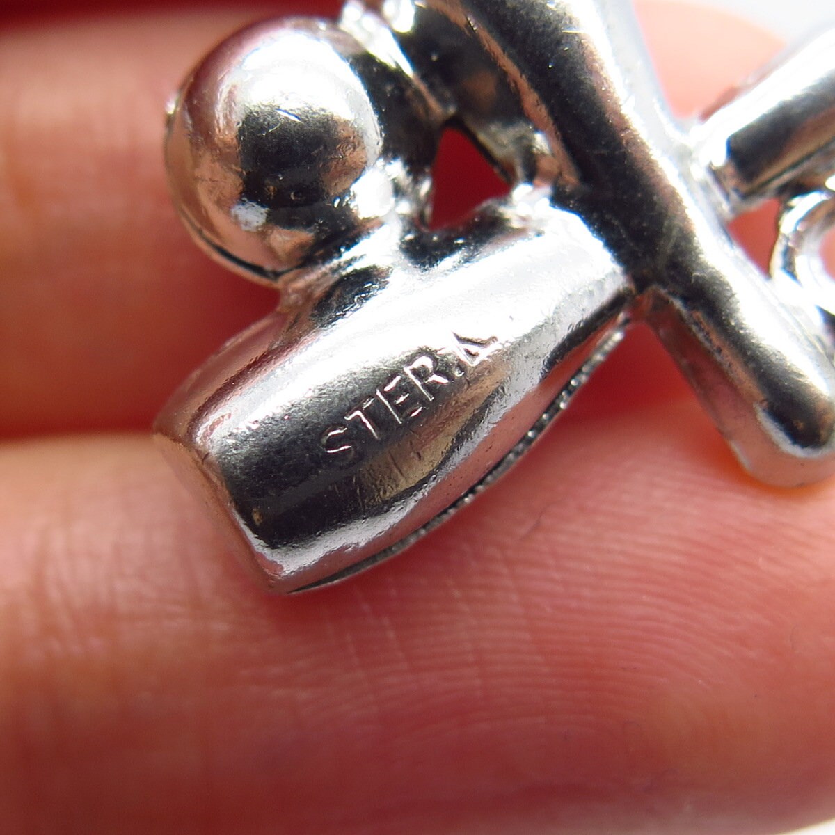 925 Sterling Silver Vintage Bowling For Good Luck Charm Pendant