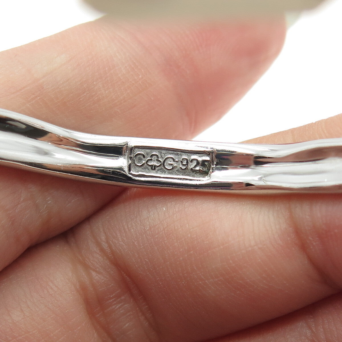 CHARLES GARNIER 925 Sterling Silver Real Smoky Quartz Adjustable Bracelet 6.75"
