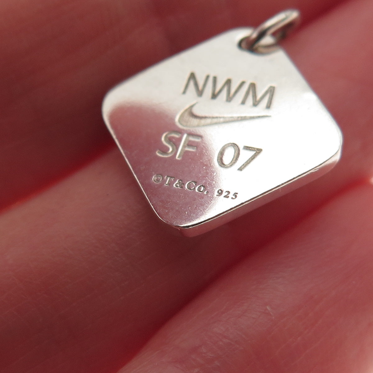 Tiffany & Co. Sterling Silver Vintage Nike Women's Marathon 2007 Mini Pendant