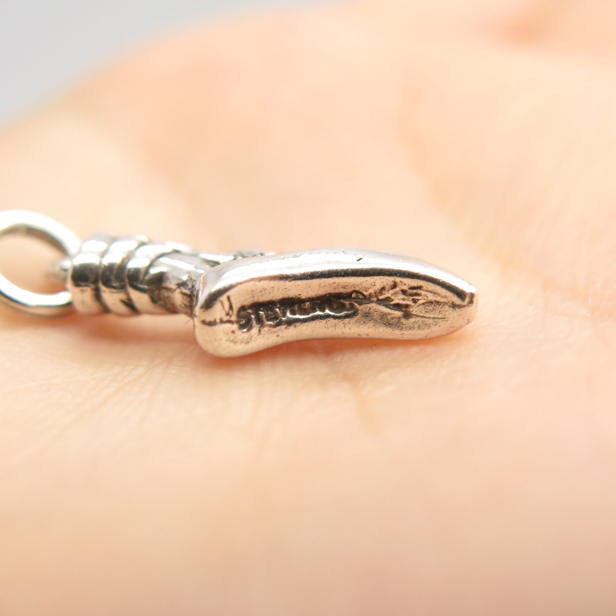 925 Sterling Silver Vintage Pointe Shoes Charm Pendant