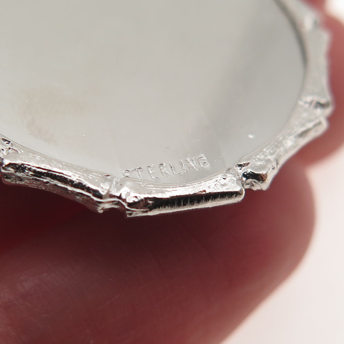 925 Sterling Silver Vintage Rhinestone Santa Merry Christmas Charm Pendant