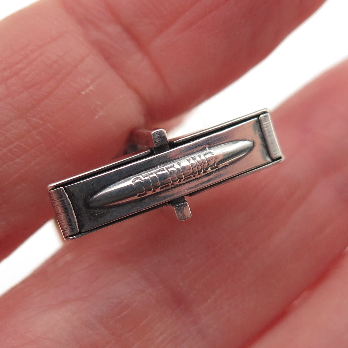 925 Sterling Silver Vintage Chinese King Oxidized Cufflinks