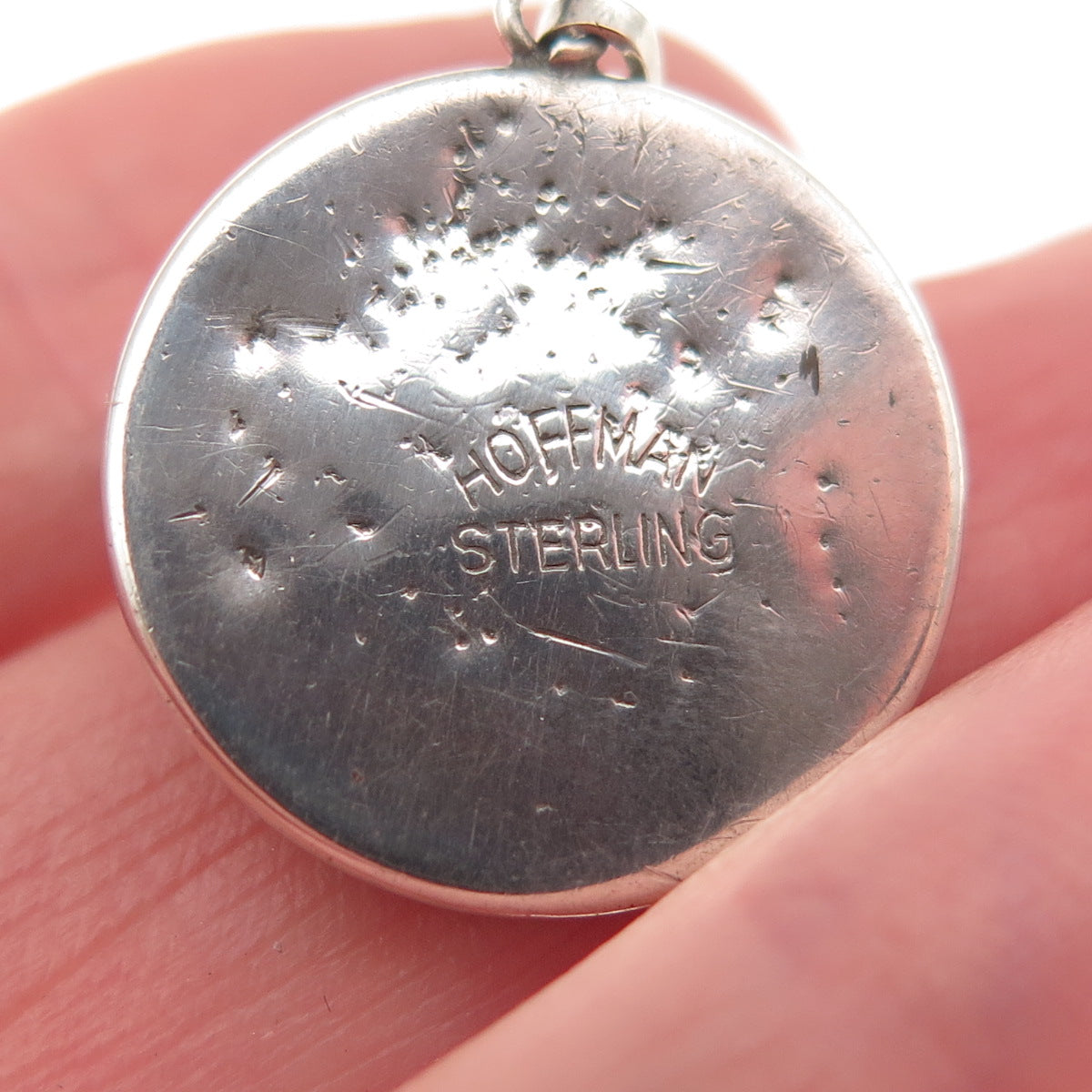 Hoffman Sterling Silver Antique Art Deco Monarch Butterfly Wing Charm Pendant