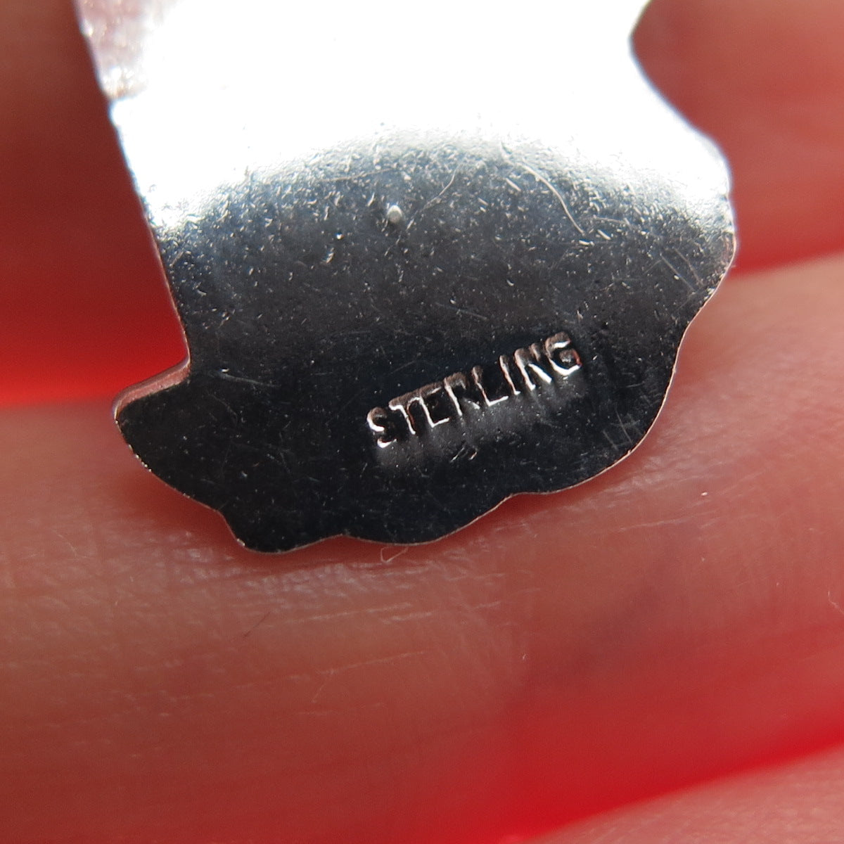 925 Sterling Silver Vintage Enamel Maryland State Map Charm Pendant