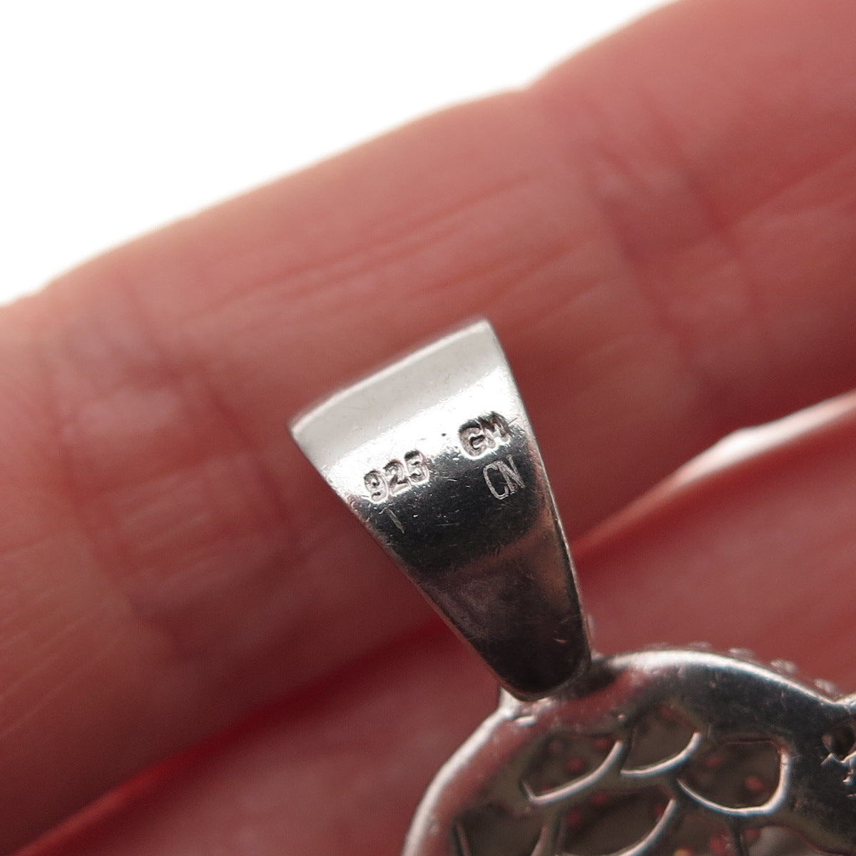 925 Sterling Silver Round-Cut C Z Jesus Sparkle Pendant