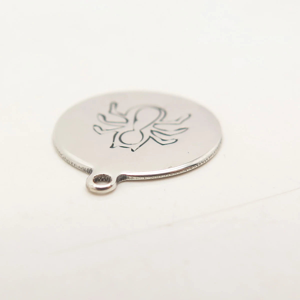 925 Sterling Silver USA Two In Town Spider Charm Pendant