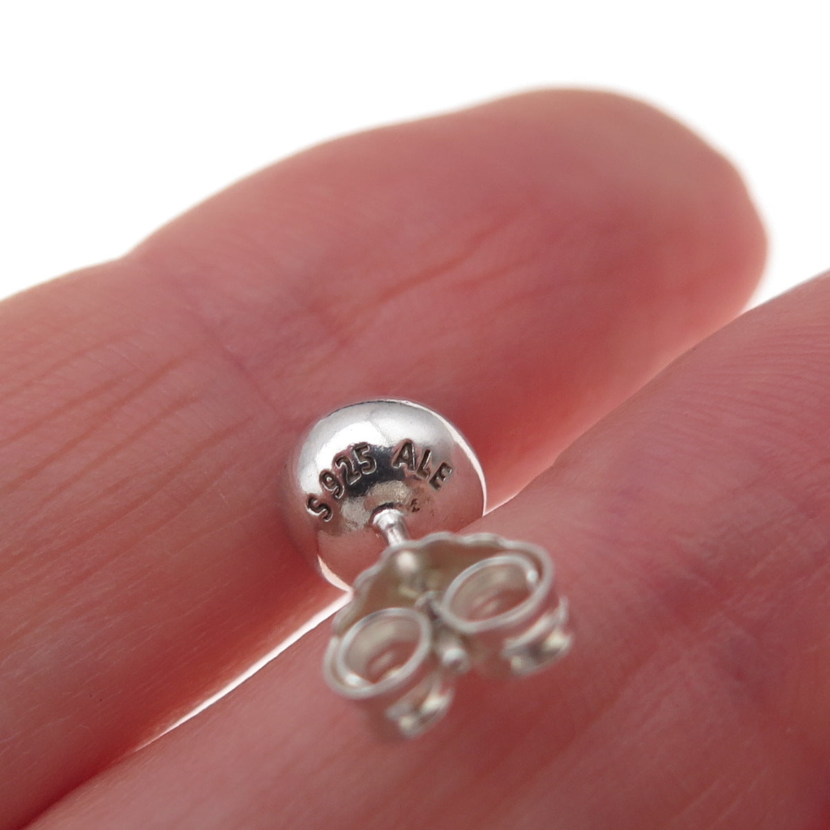 Pandora Sterling Silver Real Gray Moonstone June Birthday Blooms Stud Earrings