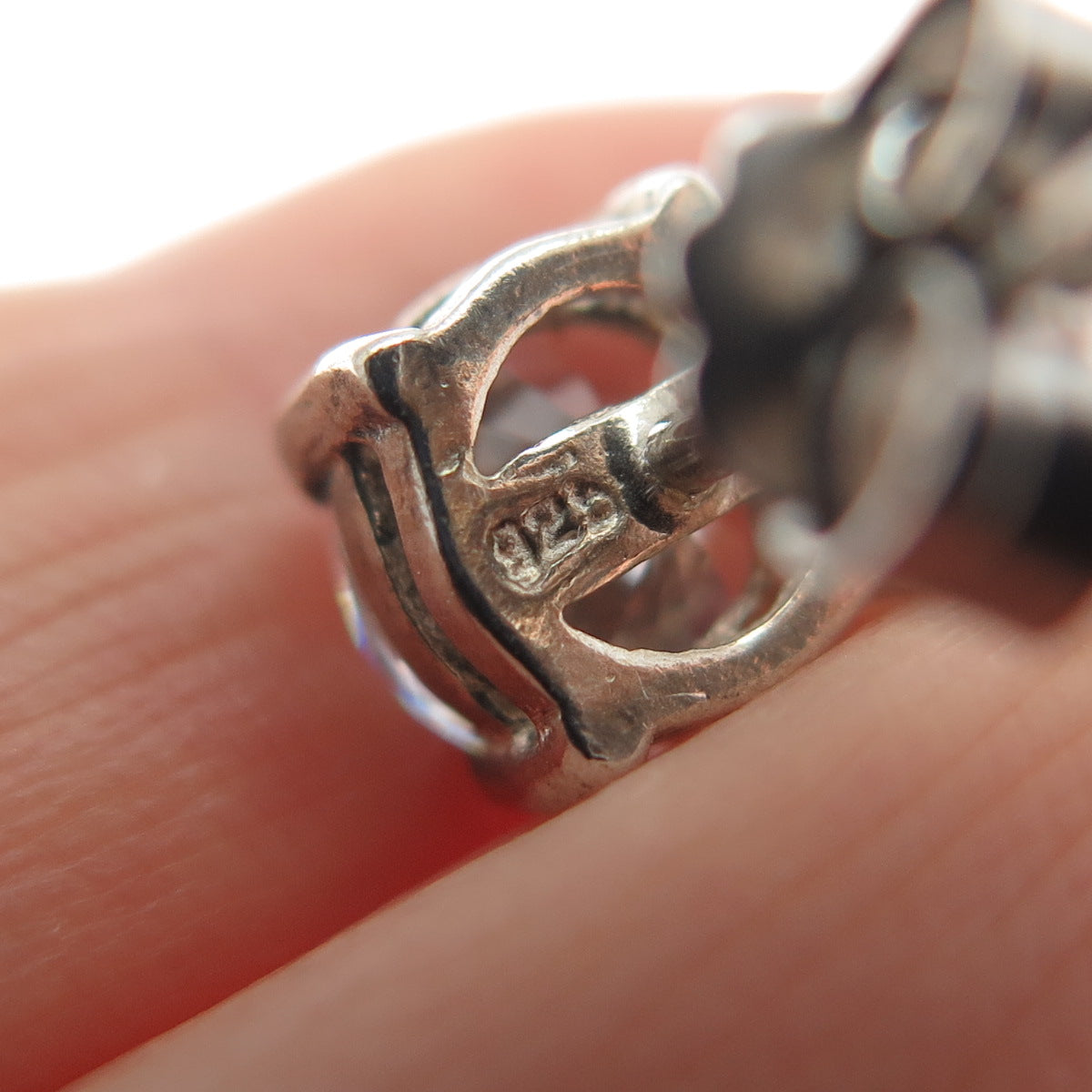 925 Sterling Silver Round-Cut C Z Stud Earrings