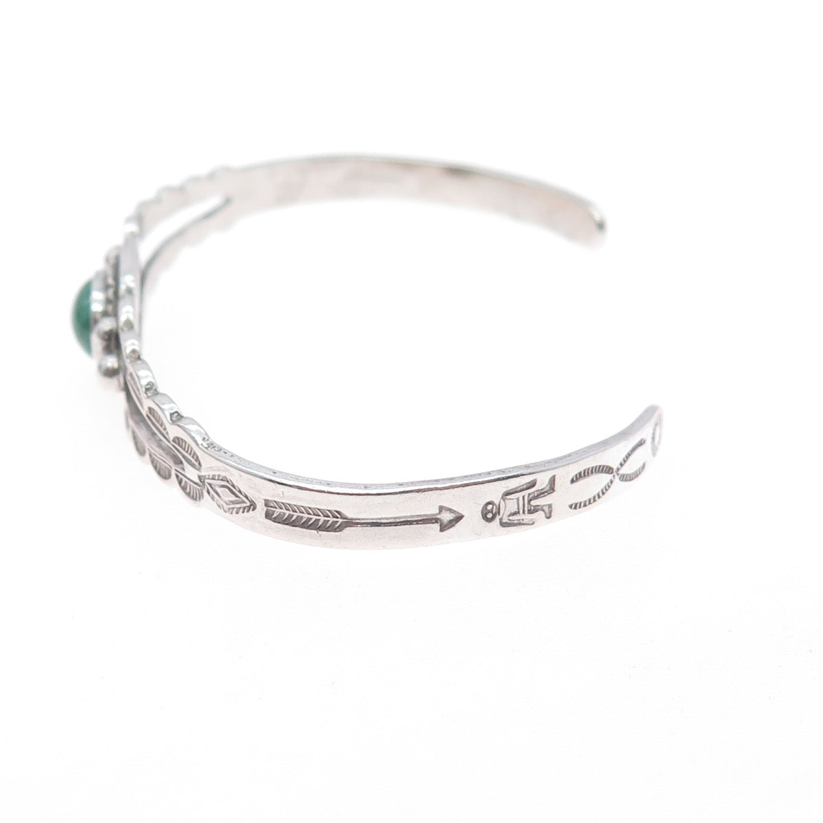 Old Pawn 925 Sterling Silver Vintage Royston Turquoise Adjustable Bracelet 6"