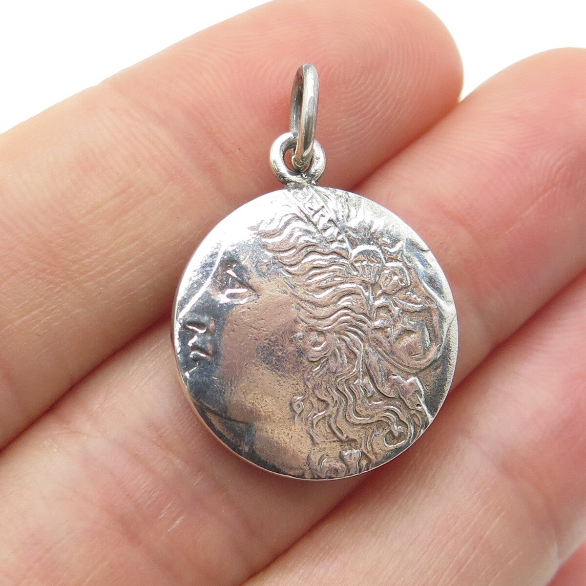 925 Sterling Silver Vintage "Morgan Dollar" Coin Replica Pendant