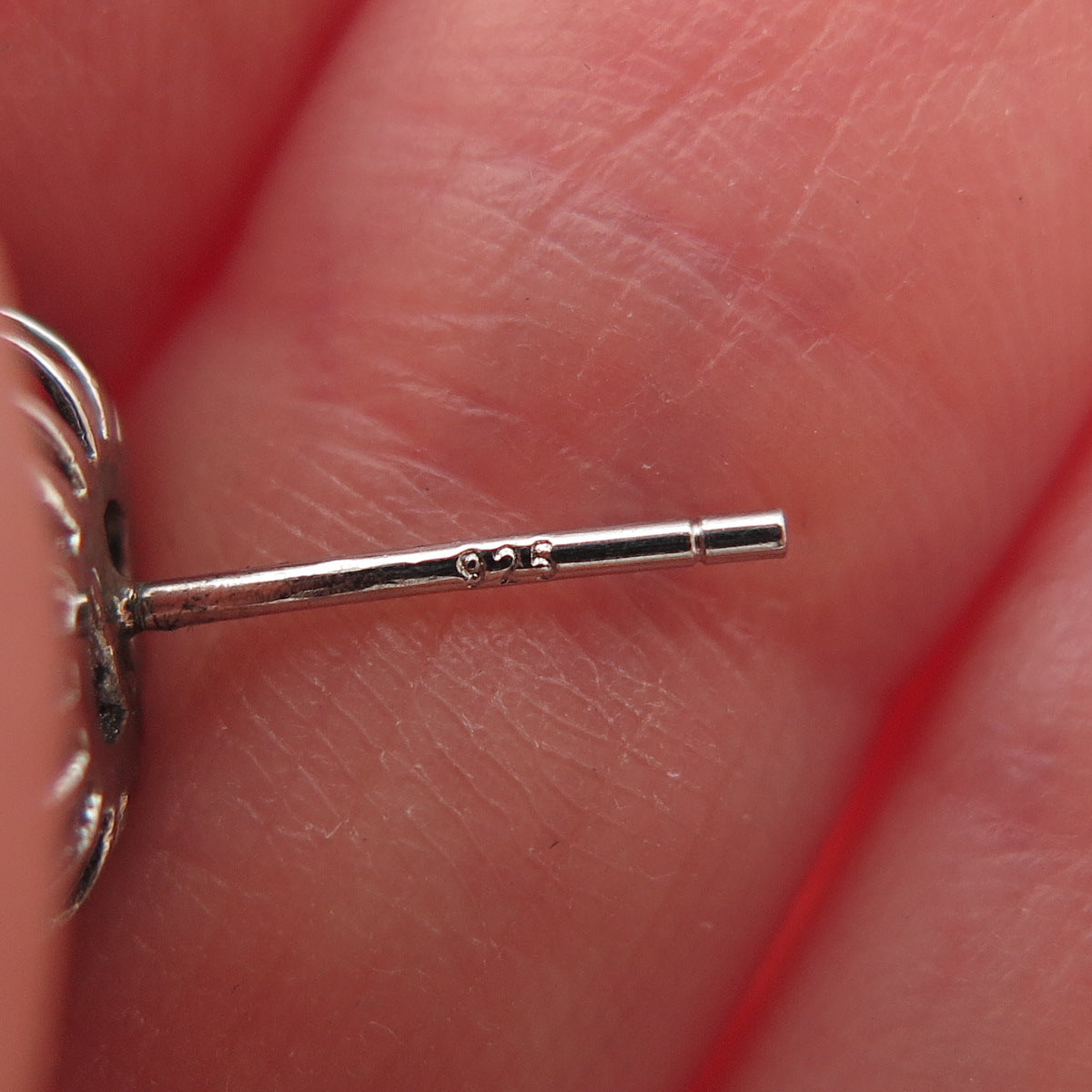 925 Sterling Silver Oval-Cut Blue & Round-Cut White C Z Stud Earrings