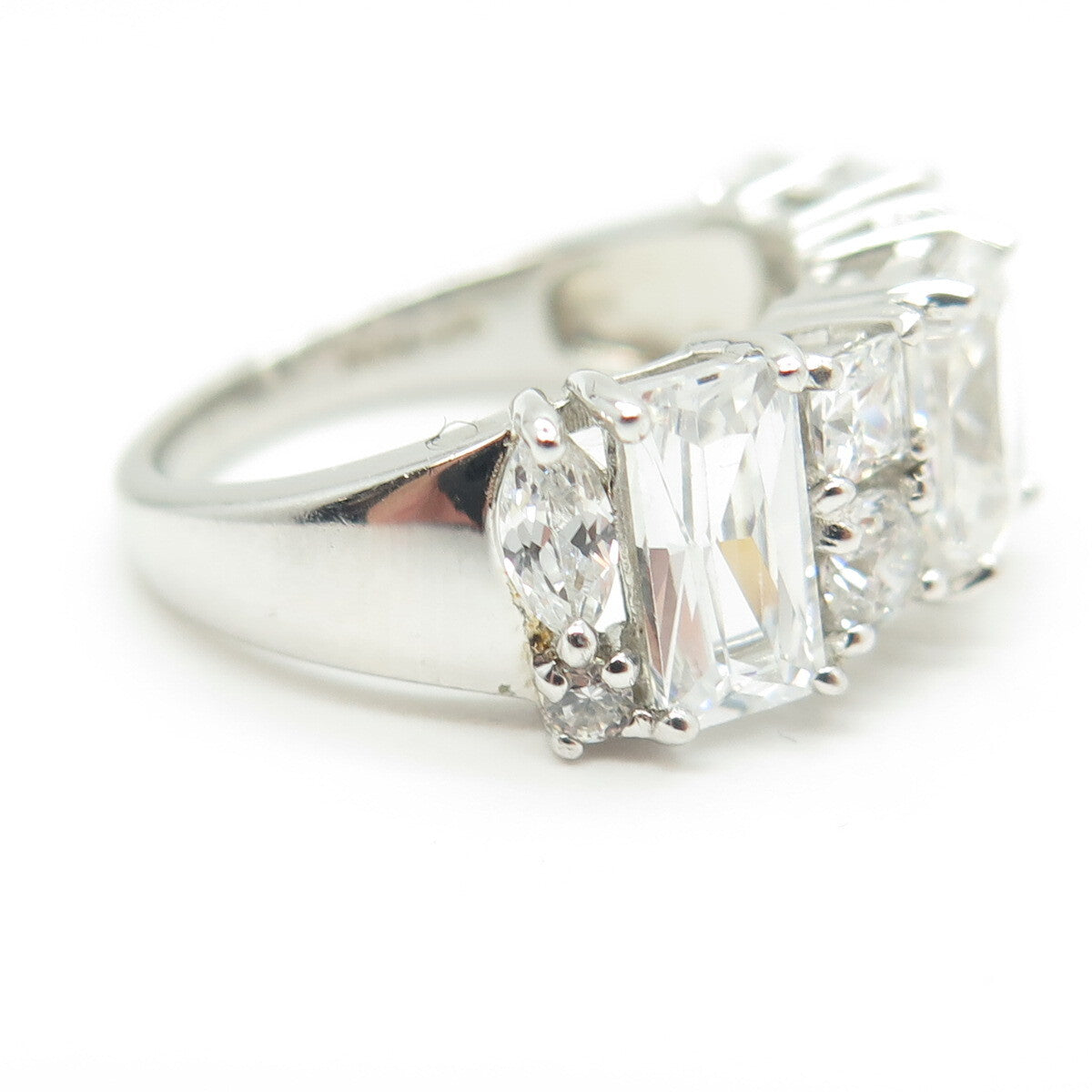 HAN 925 Sterling Silver Multi-C Z Ring Size 7