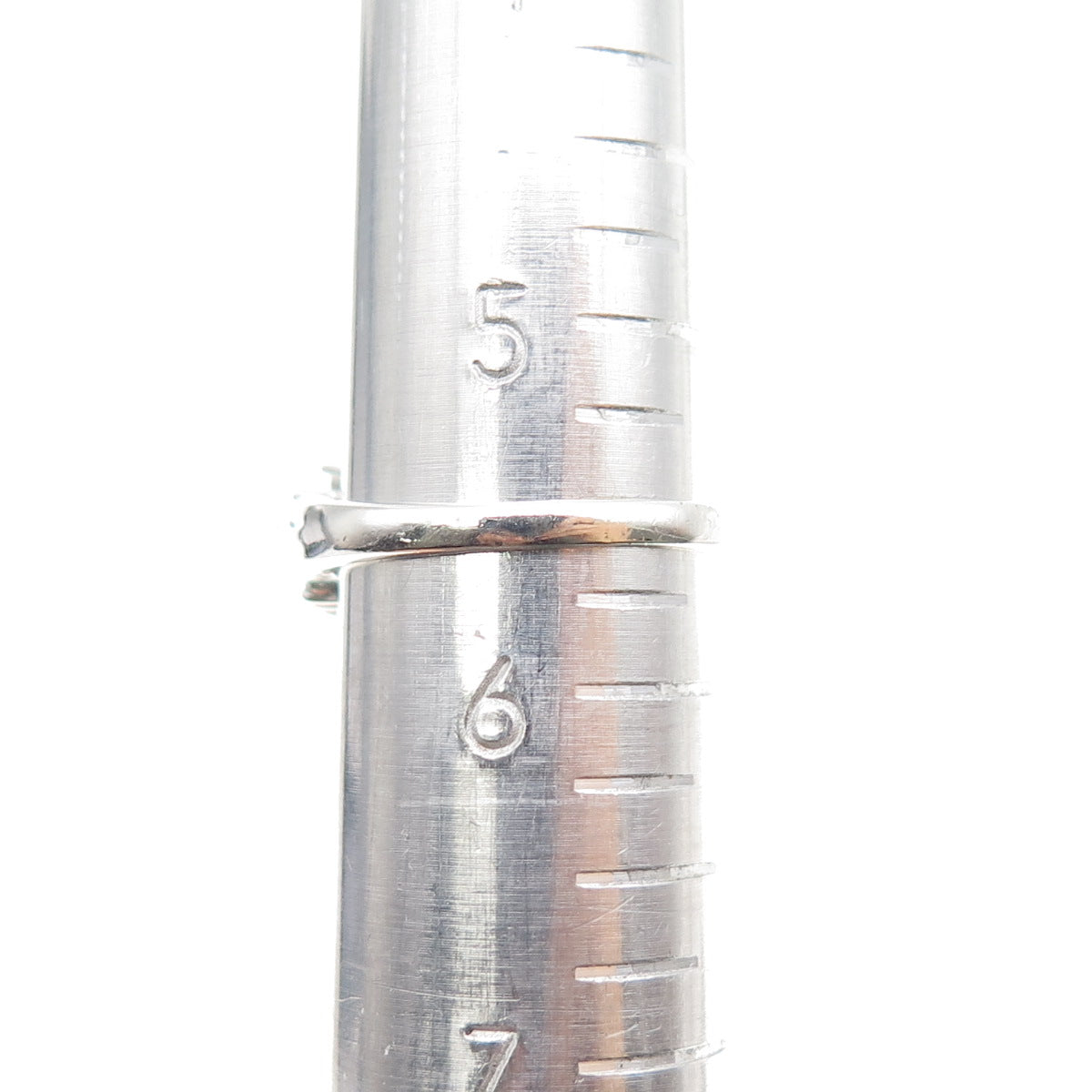 JH YOUNG 925 Sterling Silver Lab-Created Sapphire & White Topaz Ring Size 5.5