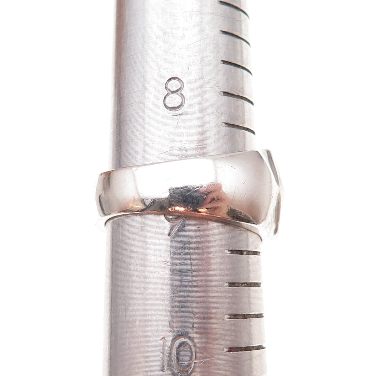 925 Sterling Silver Vintage Modernist Diamond-Shape Oxidized Ring Size 9