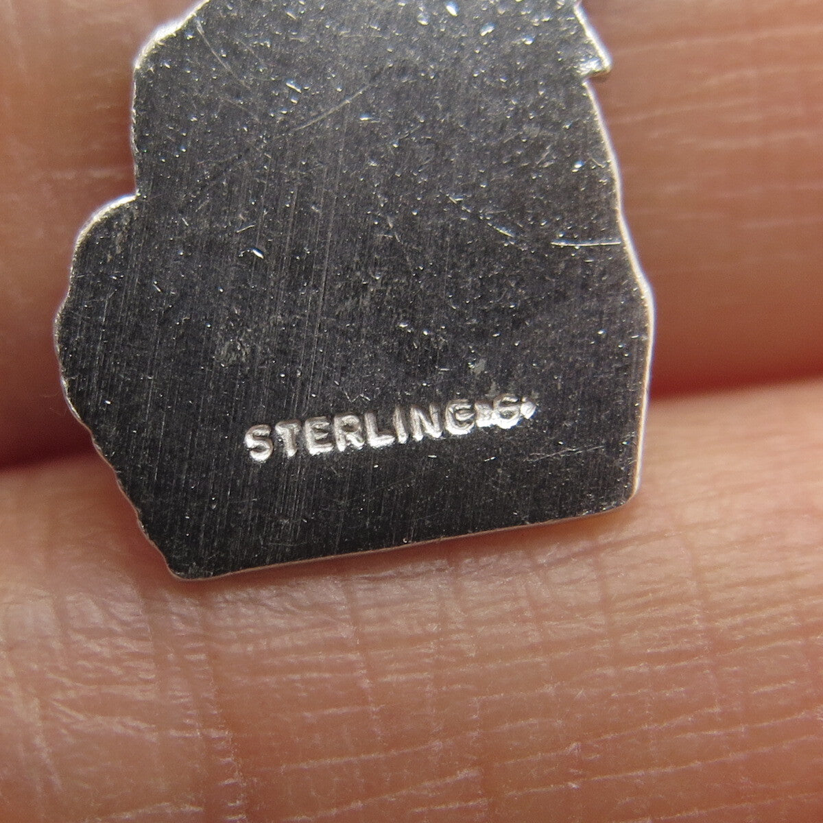 GRIFFITH & SONS 925 Sterling Silver Vintage Enamel Michigan Minimalist Pendant