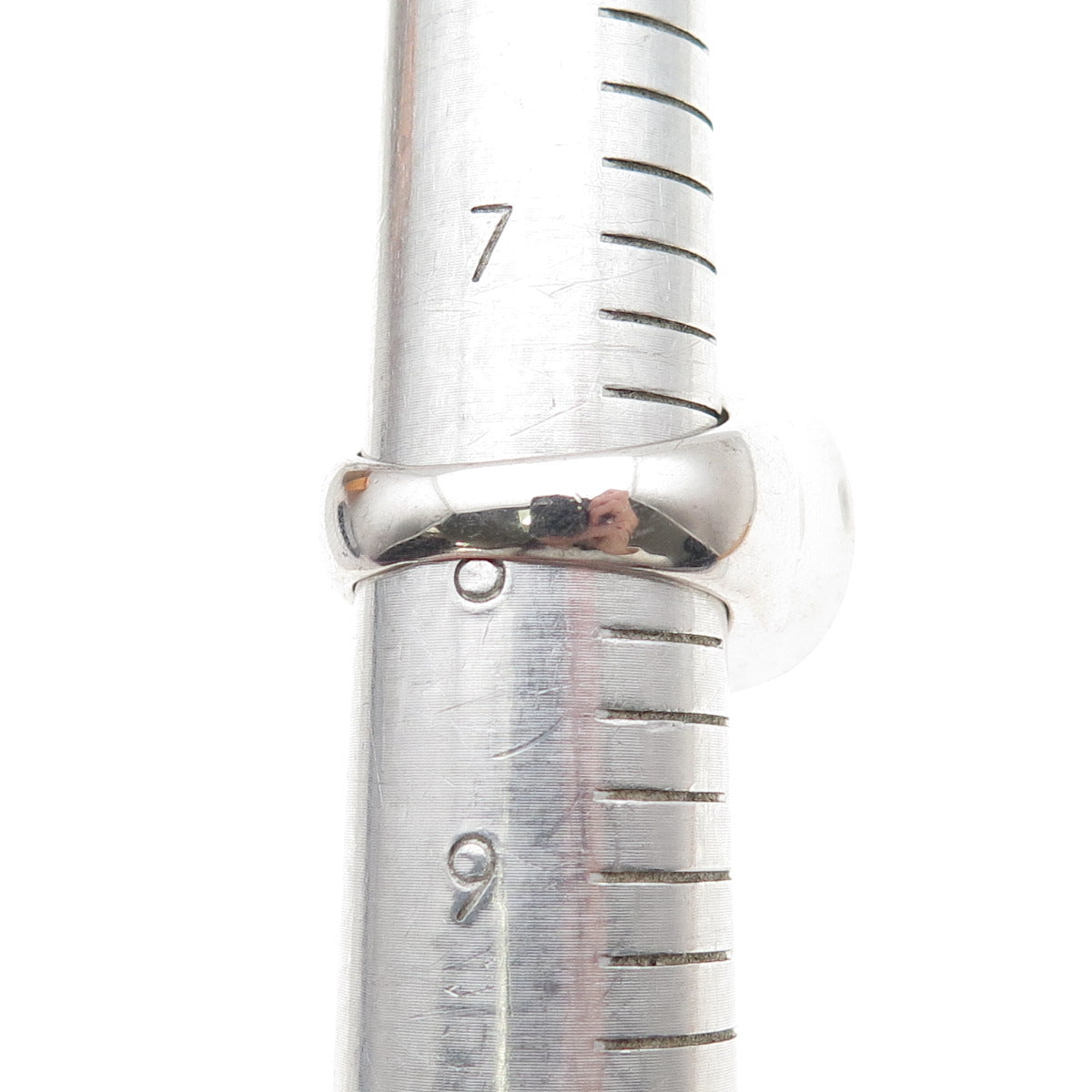 925 Sterling Silver Real Abalone Shell & C Z Modernist Ring Size 8