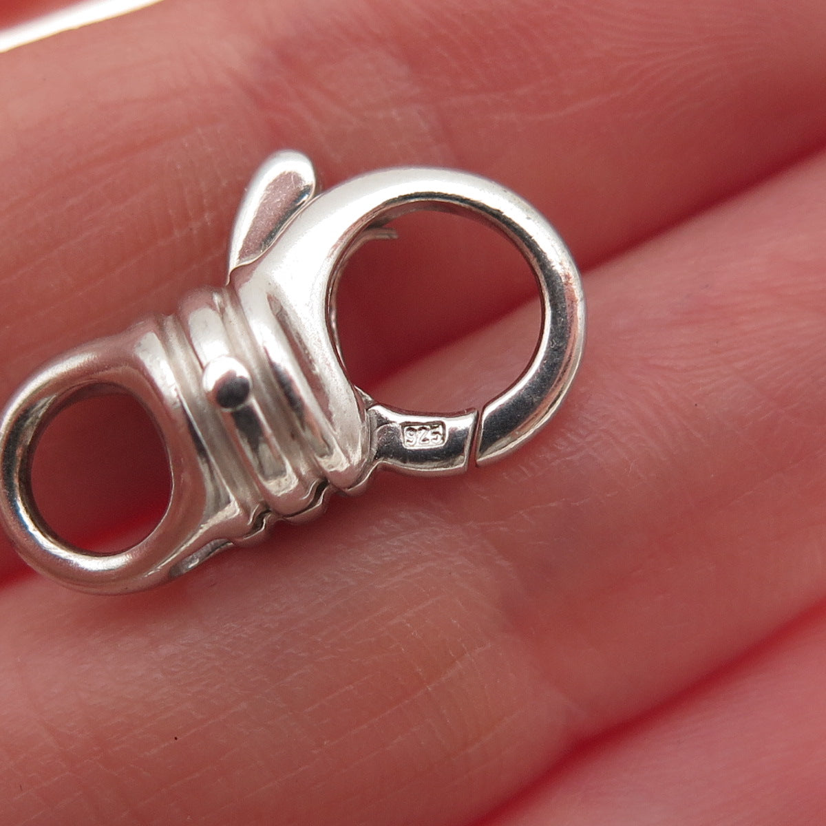 925 Sterling Silver Vintage Bracelet / Necklace Lobster Claw Lock Claps