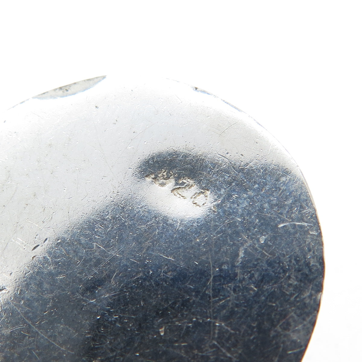 925 Sterling Silver Vintage Optic Fiber Blue Cat's Eye Teardrop Pendant