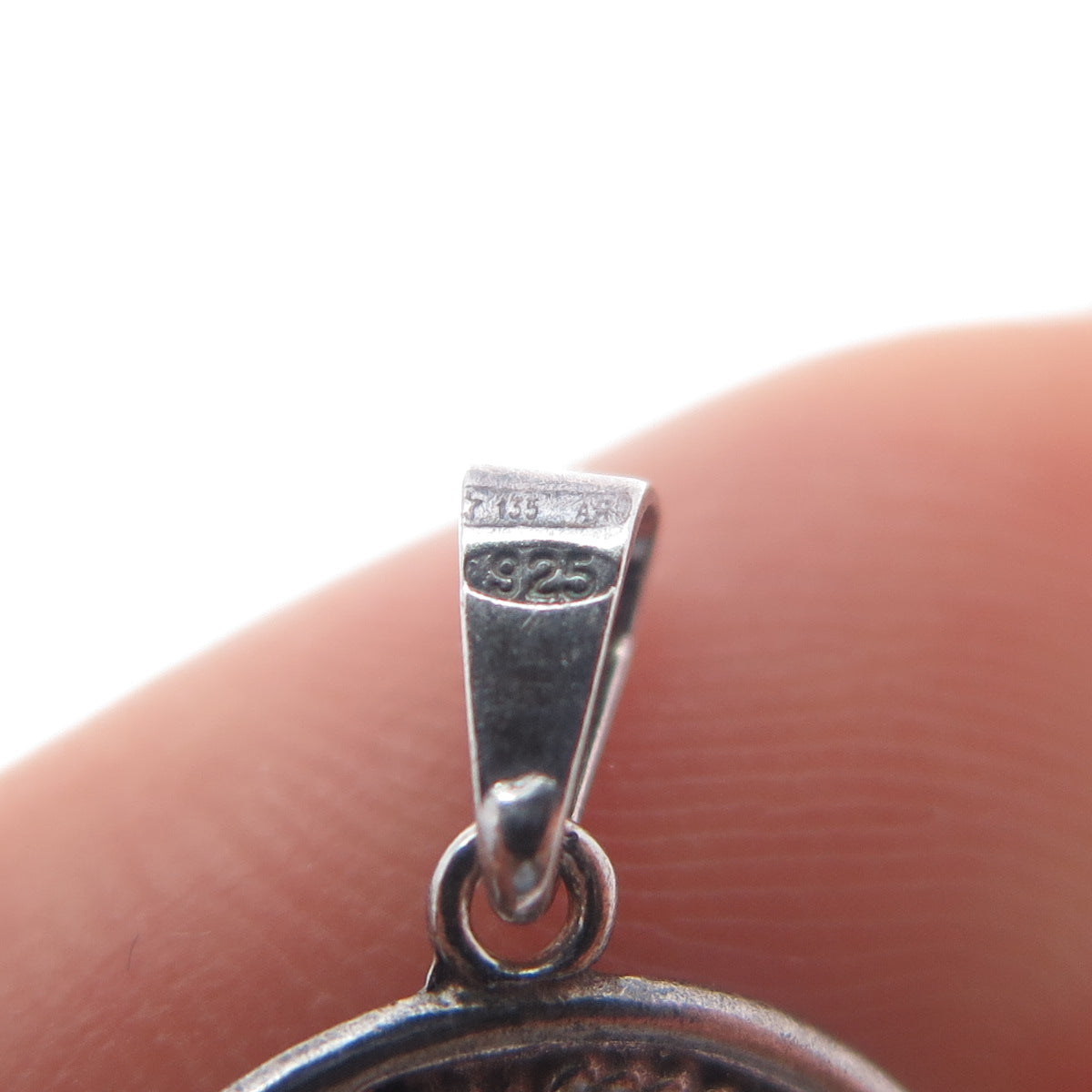 925 Sterling Silver Vintage Italy Virgo Zodiac Sign Mini Charm Pendant