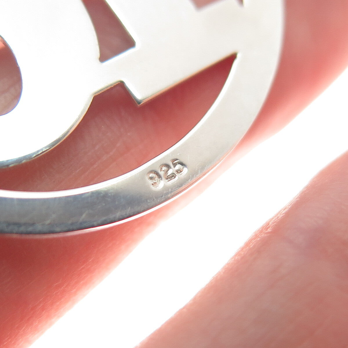 925 Sterling Silver Vintage Lucky Number "16" Round Pendant