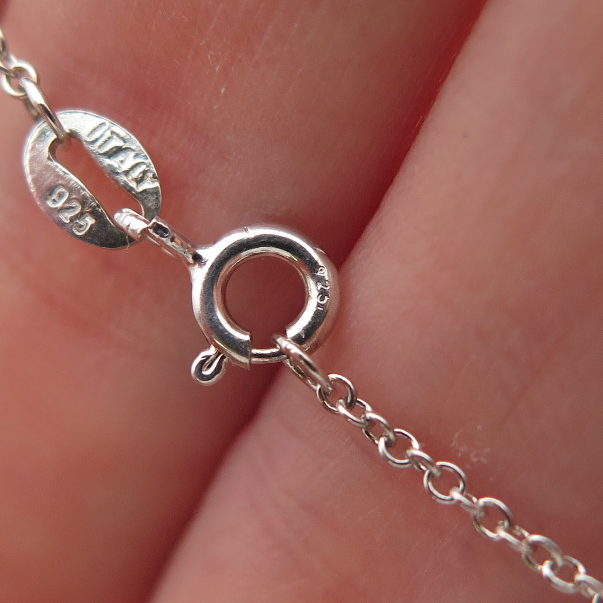 925 Sterling Silver Round-Cut C Z Cross Cable Chain Necklace 18"