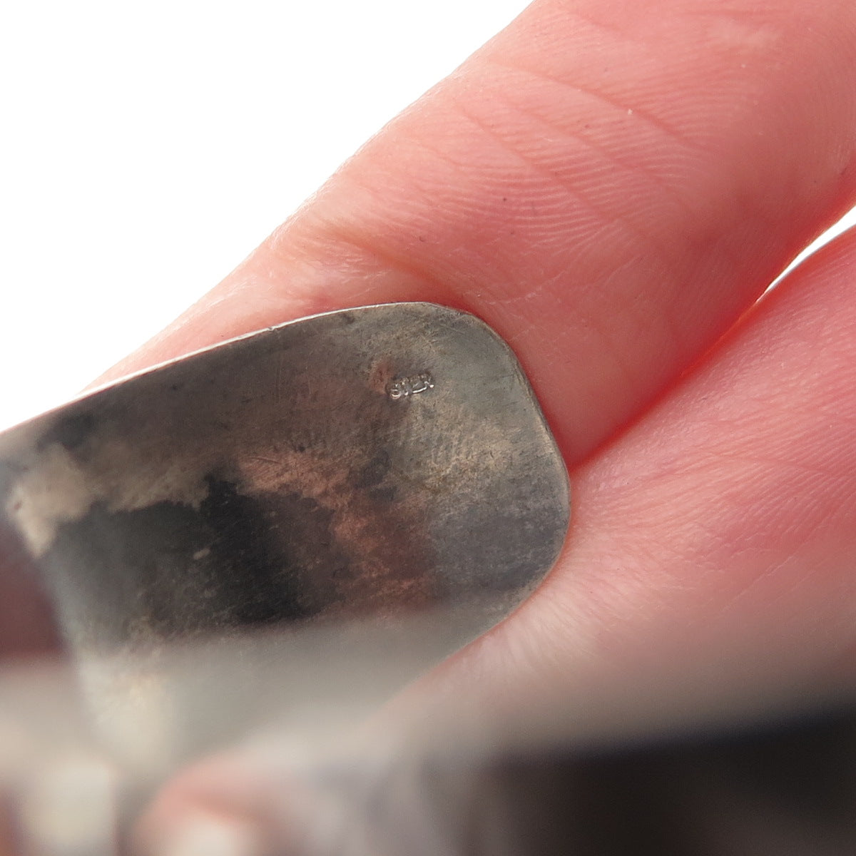 925 Sterling Silver Vintage Real Citrine Modernist Adjustable Cuff Bracelet 6.5"