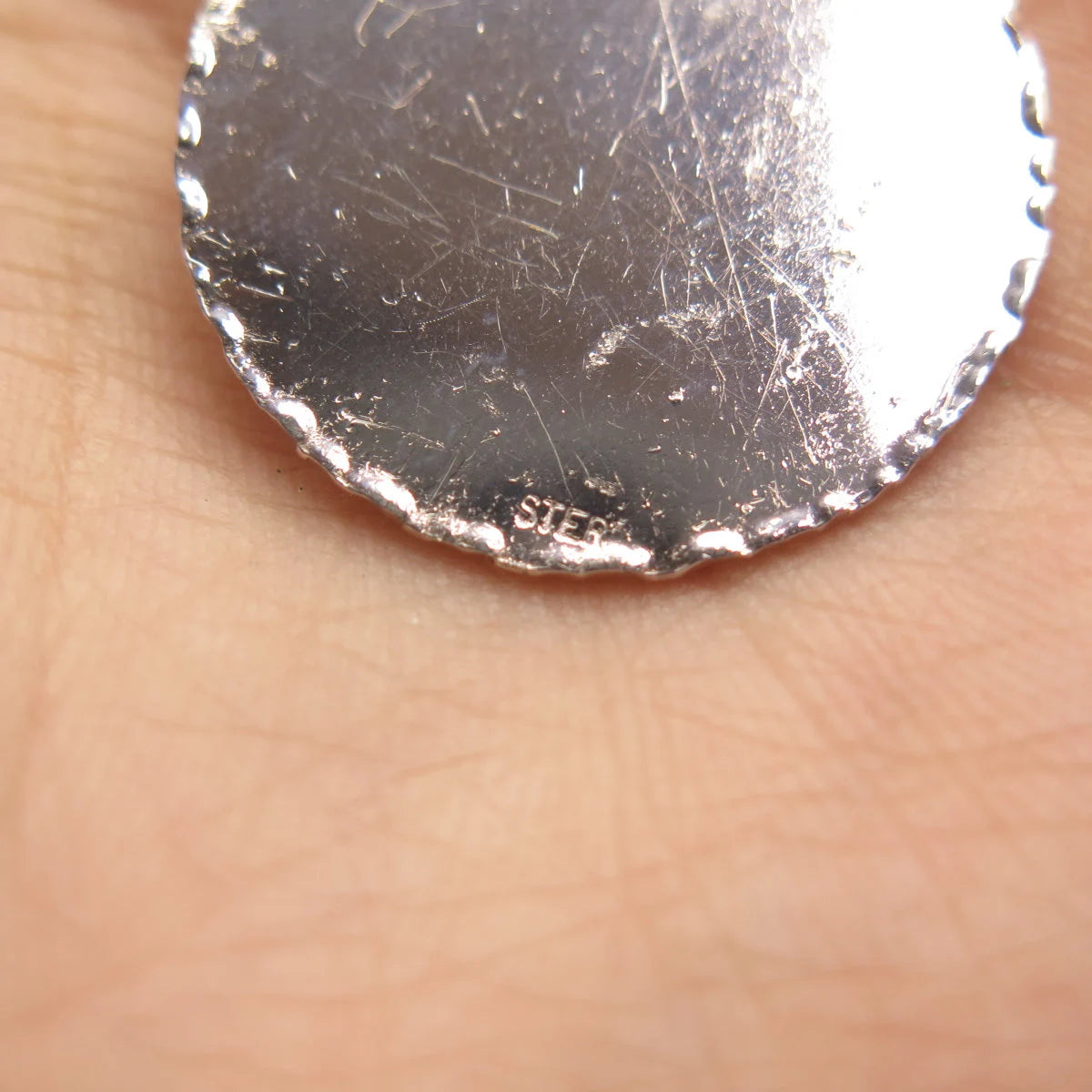 925 Sterling Silver Vintage Modernist Pendant