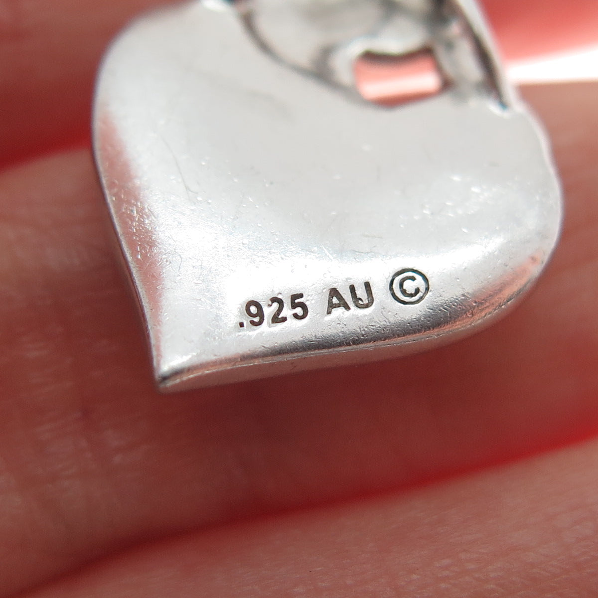 925 Sterling Silver Lavender & White Rhinestone Mom & Child Heart Charm Pendant
