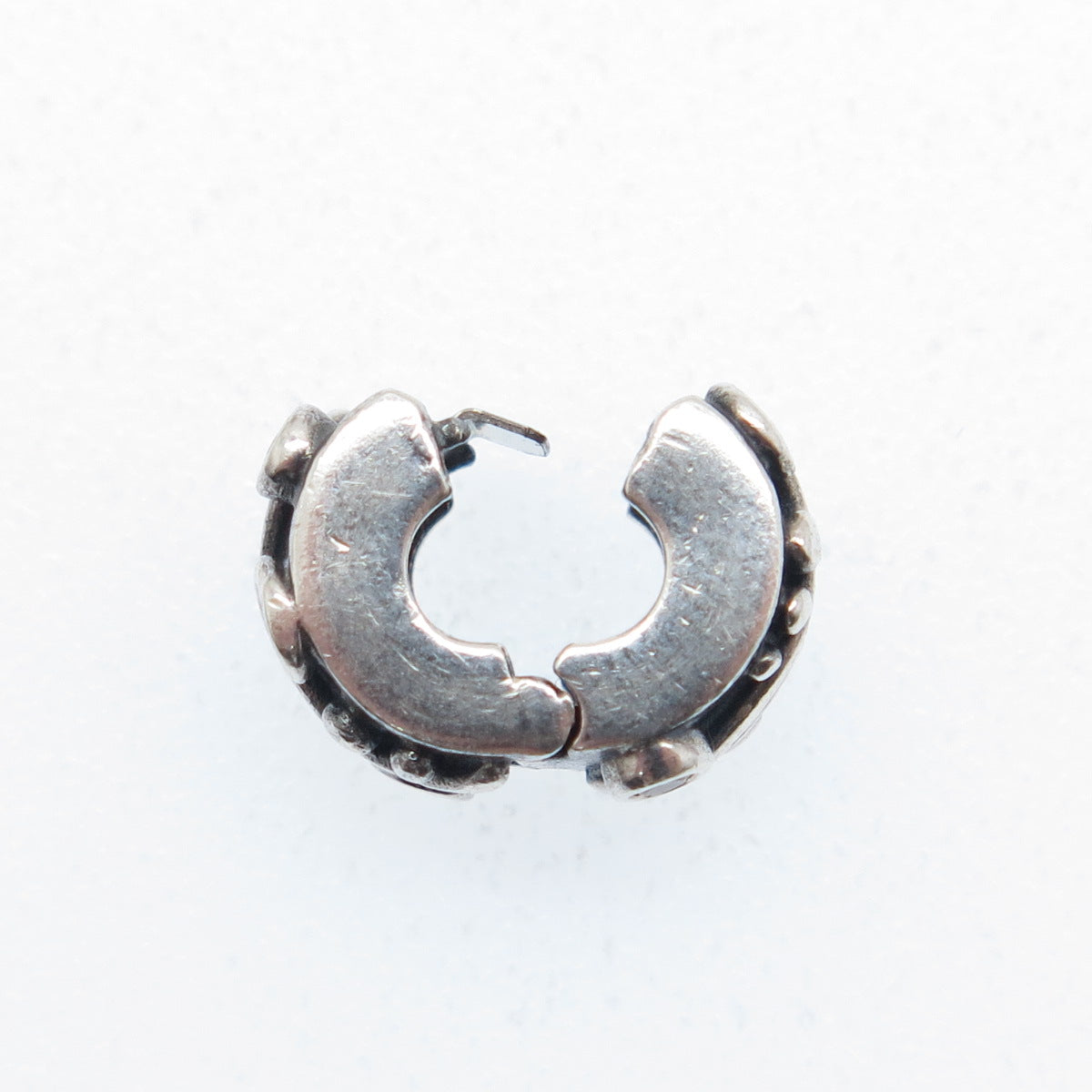 PANDORA 925 Sterling Silver Champagne C Z Tendril Clip Bead Charm