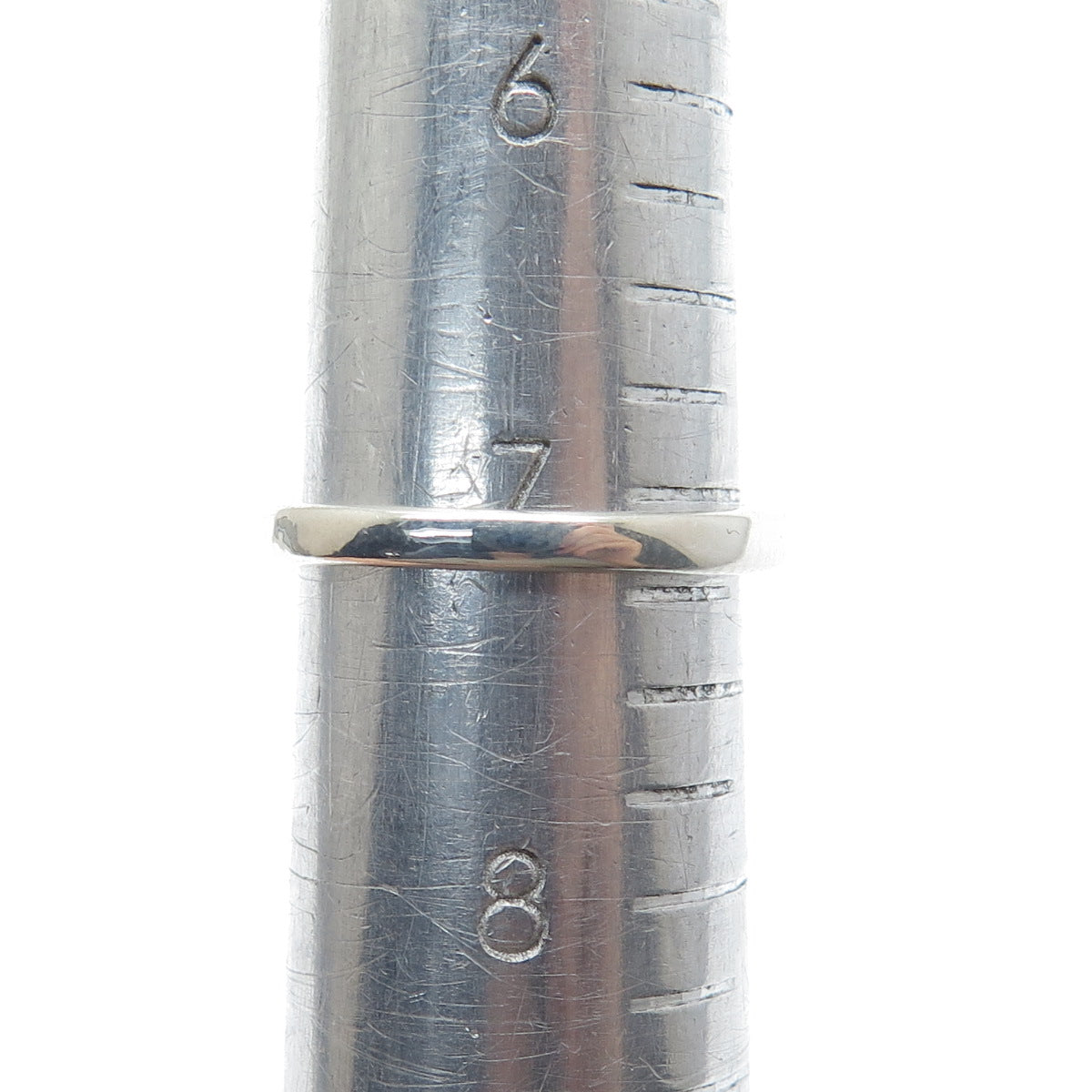 925 Sterling Silver Real Round-Cut Diamond Heart Ring Size 7.25