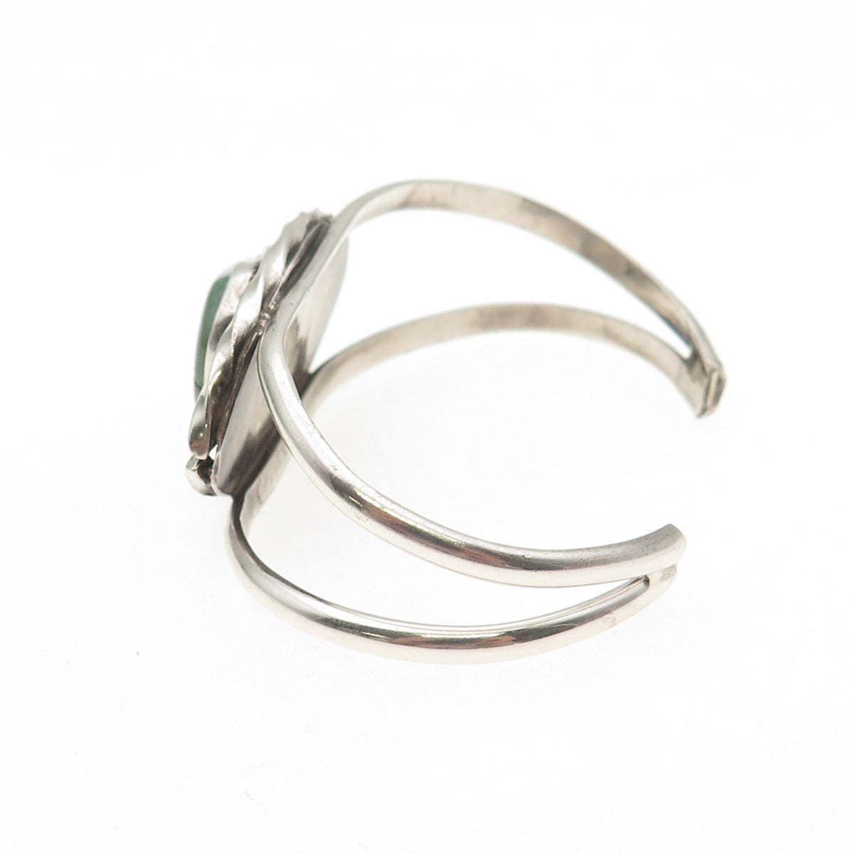 Old Pawn 925 Sterling Silver Vintage Royston Turquoise Adjustable Bracelet 5"