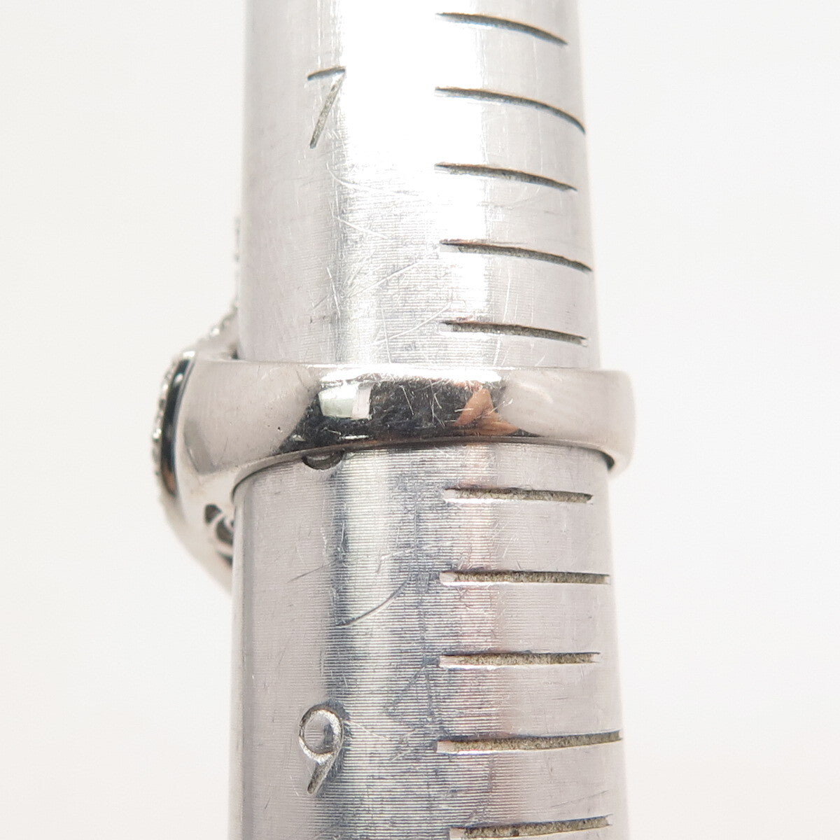 925 Sterling Silver MEDA C Z Twisted Ring Size 8