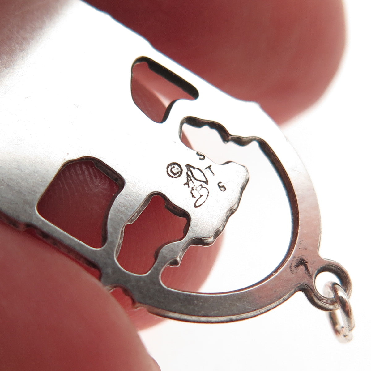 925 Sterling Silver Vintage Dancing Girl Number 12 Minimalist Charm Pendant