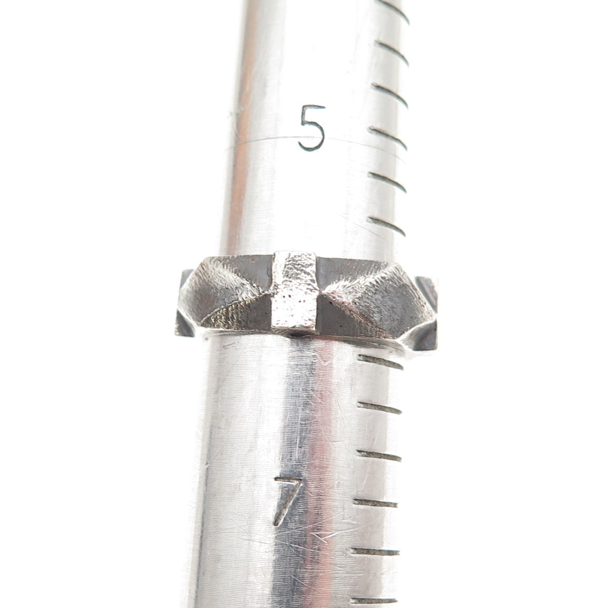925 Sterling Silver Vintage Modernist Oxidized Band Ring Size 6.25