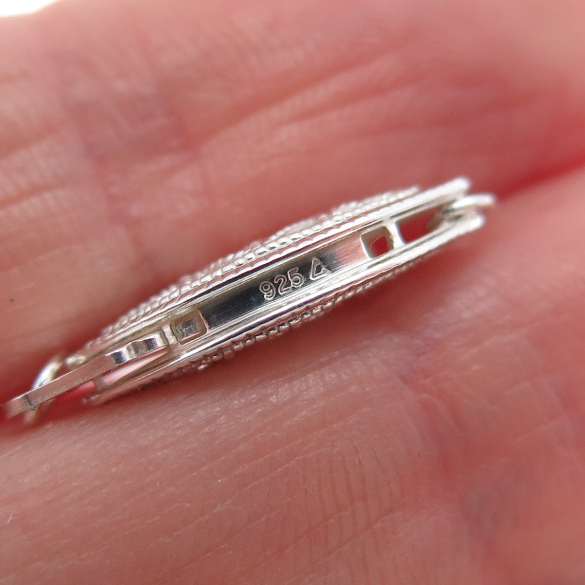 925 Sterling Silver Vintage Bracelet / Necklace Hook Box Lock Clasp