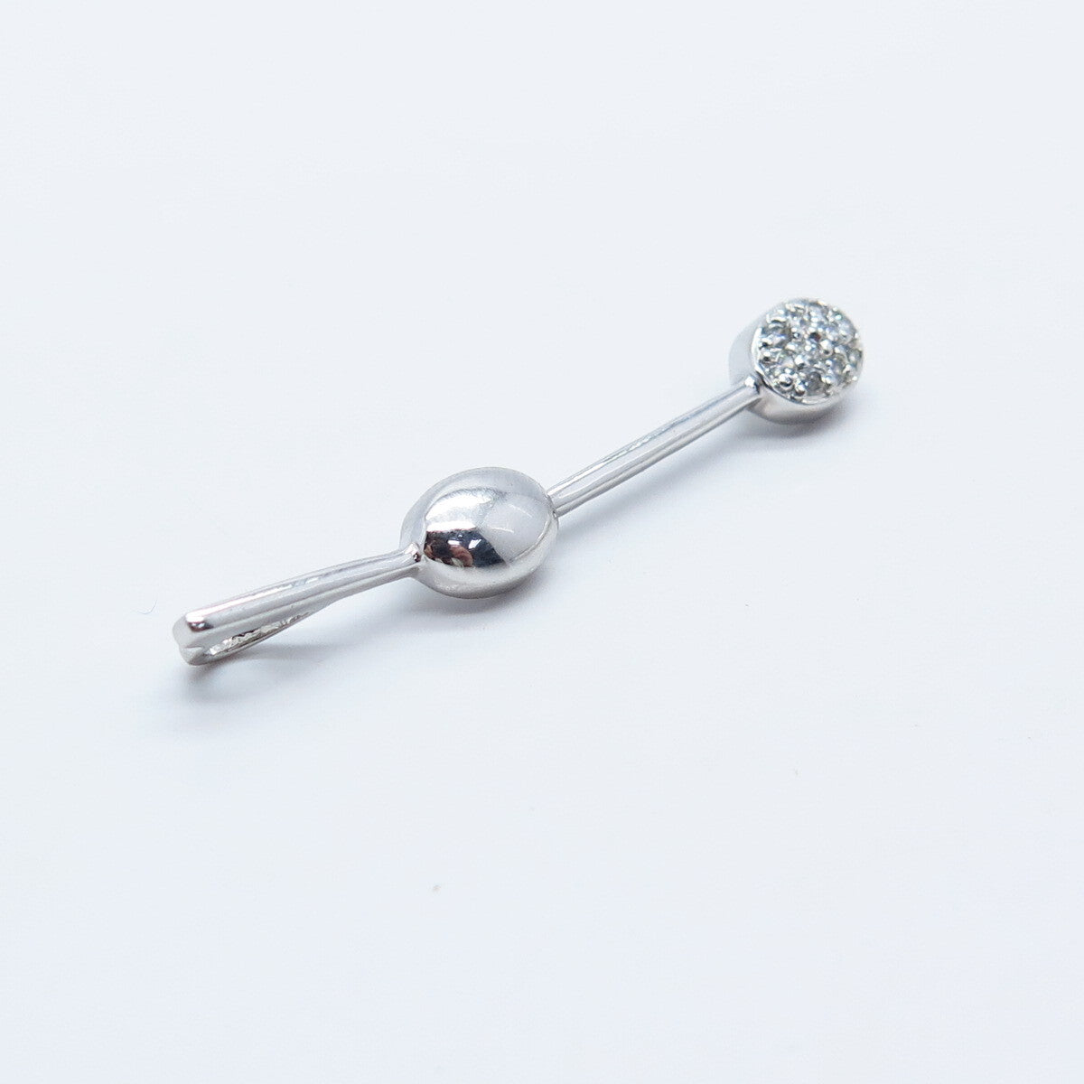 925 Sterling Silver C Z Slide Pendant