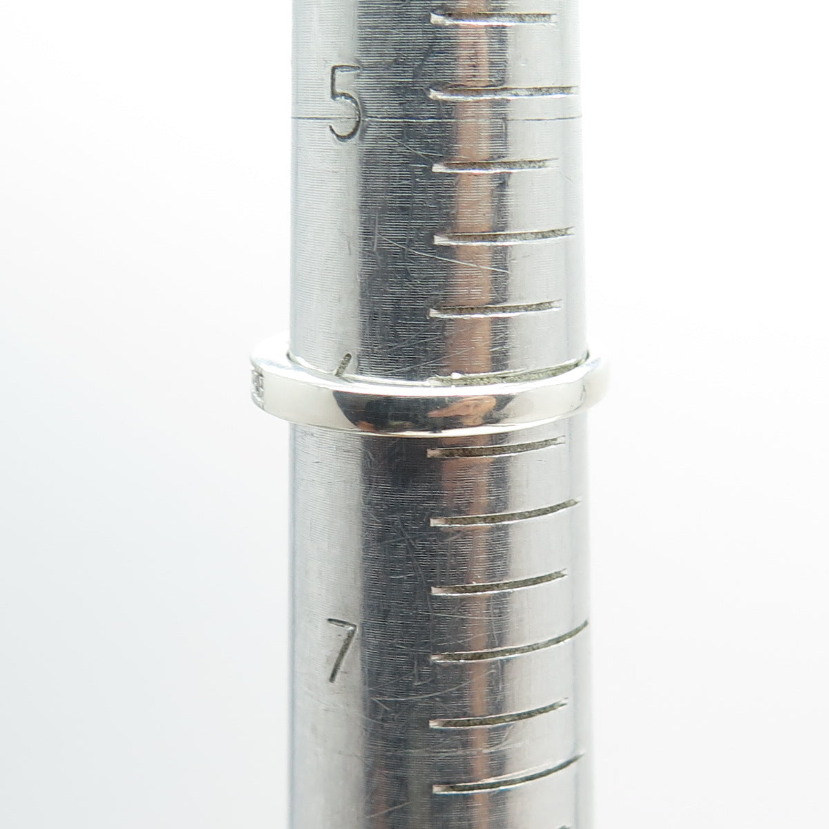 SK9 Allure Gems Platinaire Sterling Silver Diamond Half Eternity Ring Size 6.25