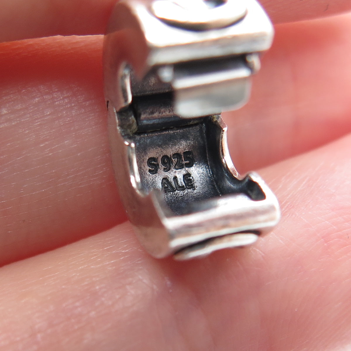 PANDORA 925 Sterling Silver Heart Knot Clip Charm