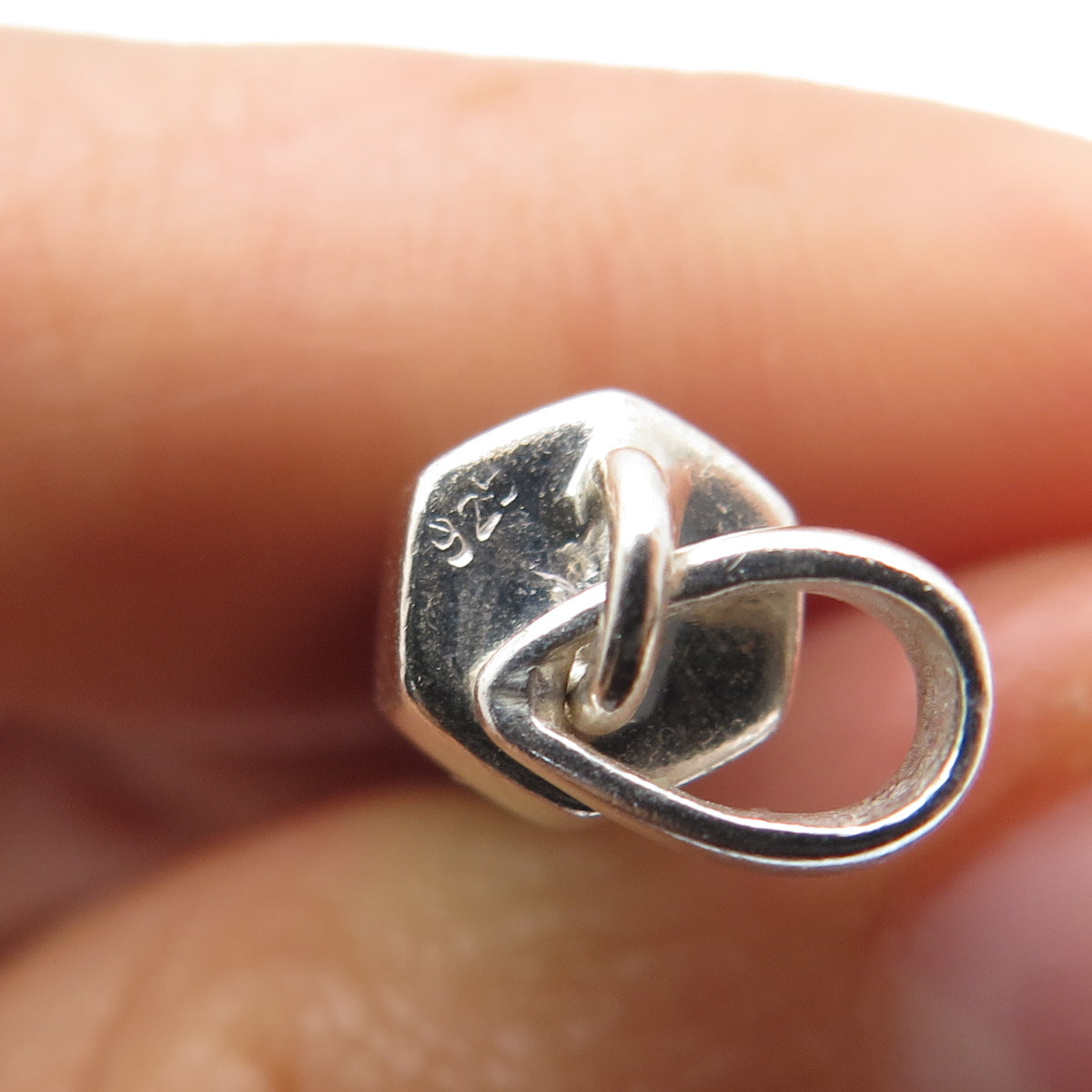 925 Sterling Silver Vintage Real Milky Aquamarine Amulet Charm Pendant