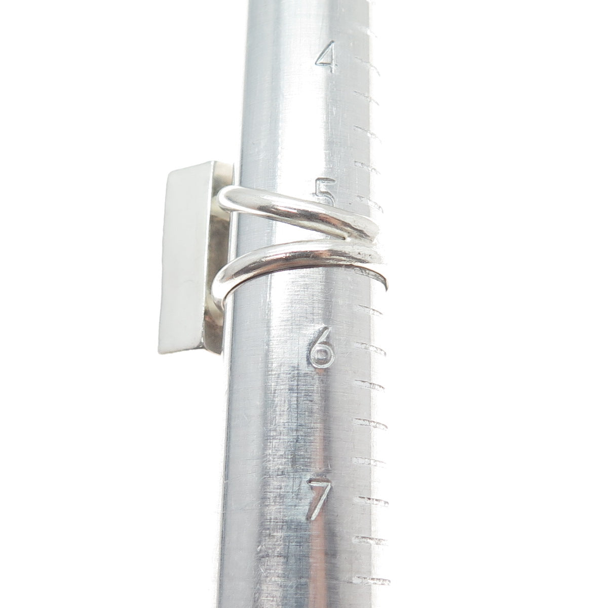 925 Sterling Silver Vintage Real Smoky Quartz Statement Ring Size 5.5