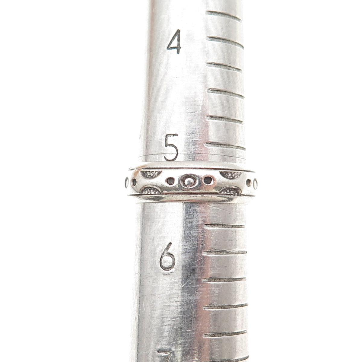 925 Sterling Silver Vintage Modernist Oxidized Band Ring Size 5.5