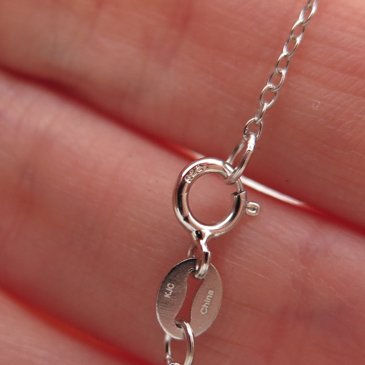 Chuck Clemency 925 Sterling Silver Real Diamond Cable Chain Necklace 18"