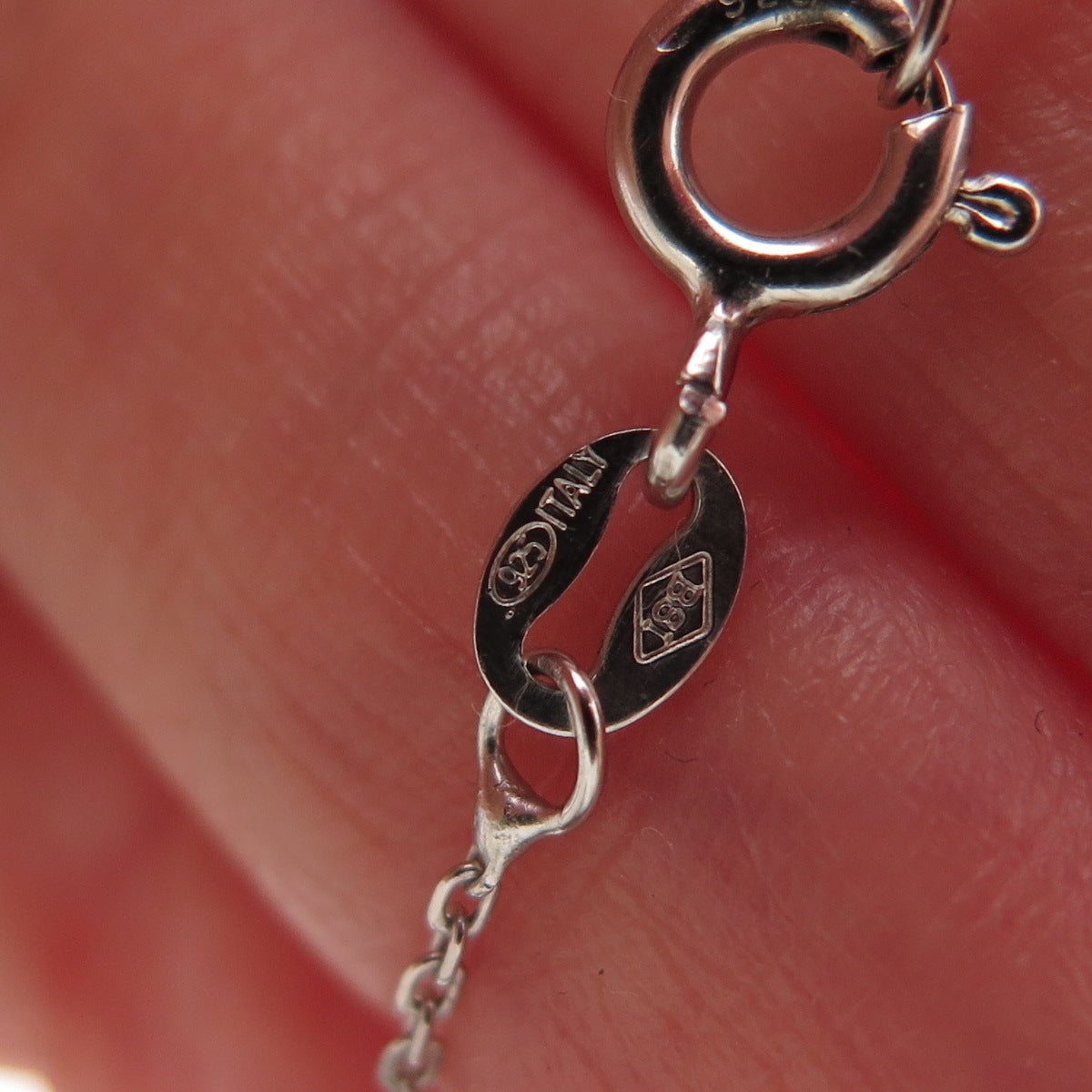 925 Sterling Silver Italy Round-Cut C Z Puffy Heart Cable Chain Necklace 16"