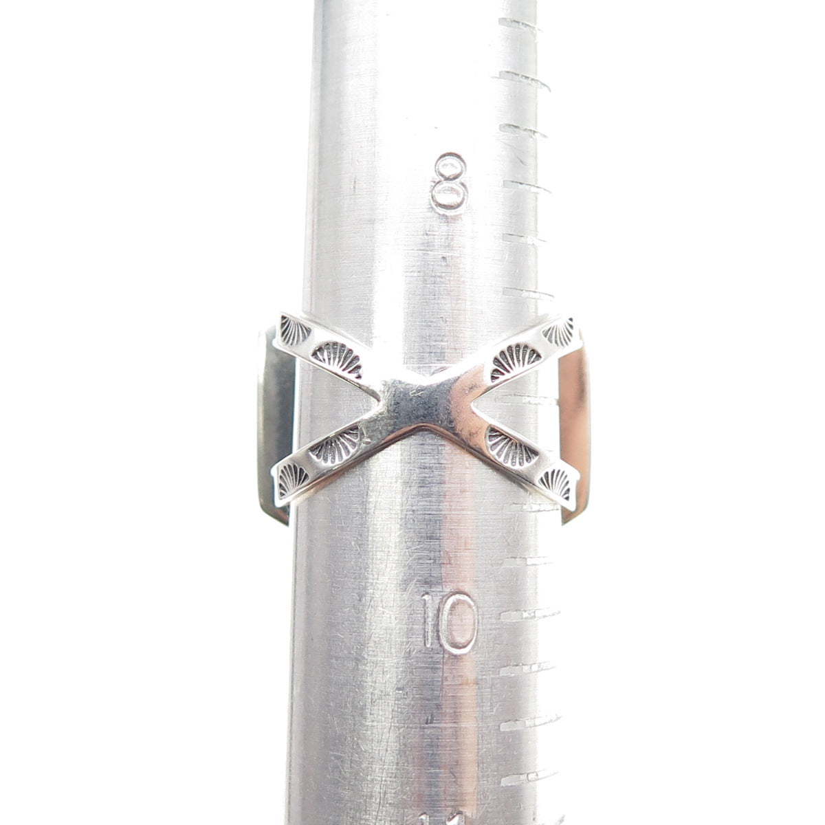 FD Felicia Design Sterling Silver Vintage Real Turquoise Oxidized Ring Size 9.25