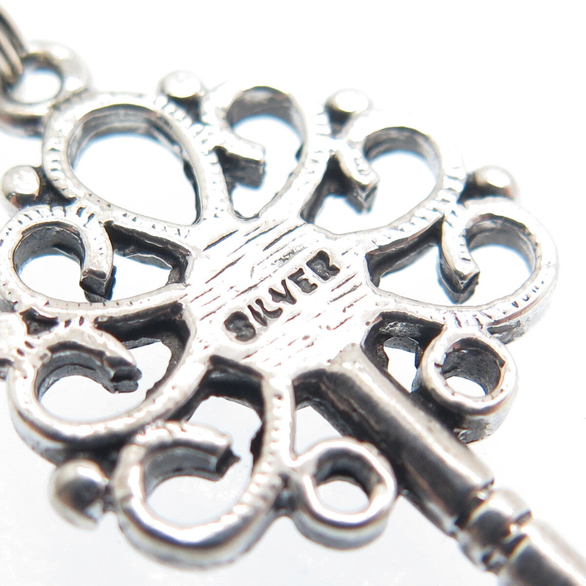 925 Sterling Silver Vintage Key to Heaven Charm Pendant