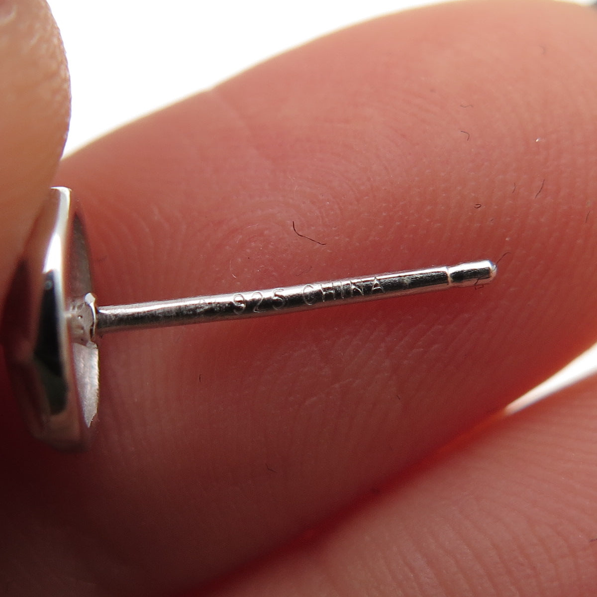 925 Sterling Silver Flower / Umbrella Stud Earrings