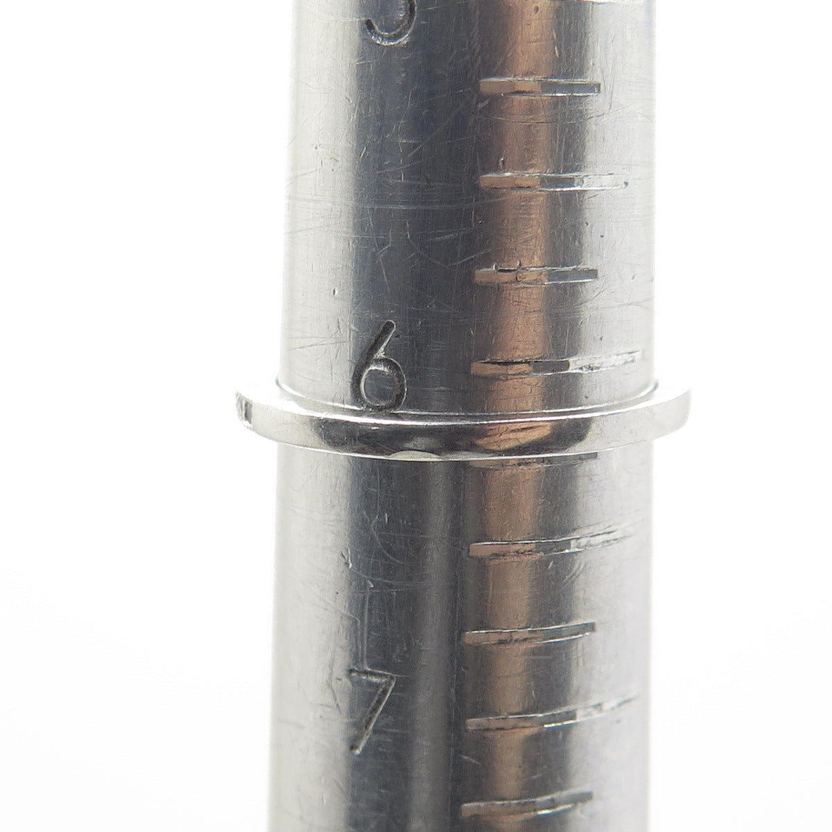 COLIBRI 925 Sterling Silver Round-Cut C Z Half Eternity Band Ring Size 6.25