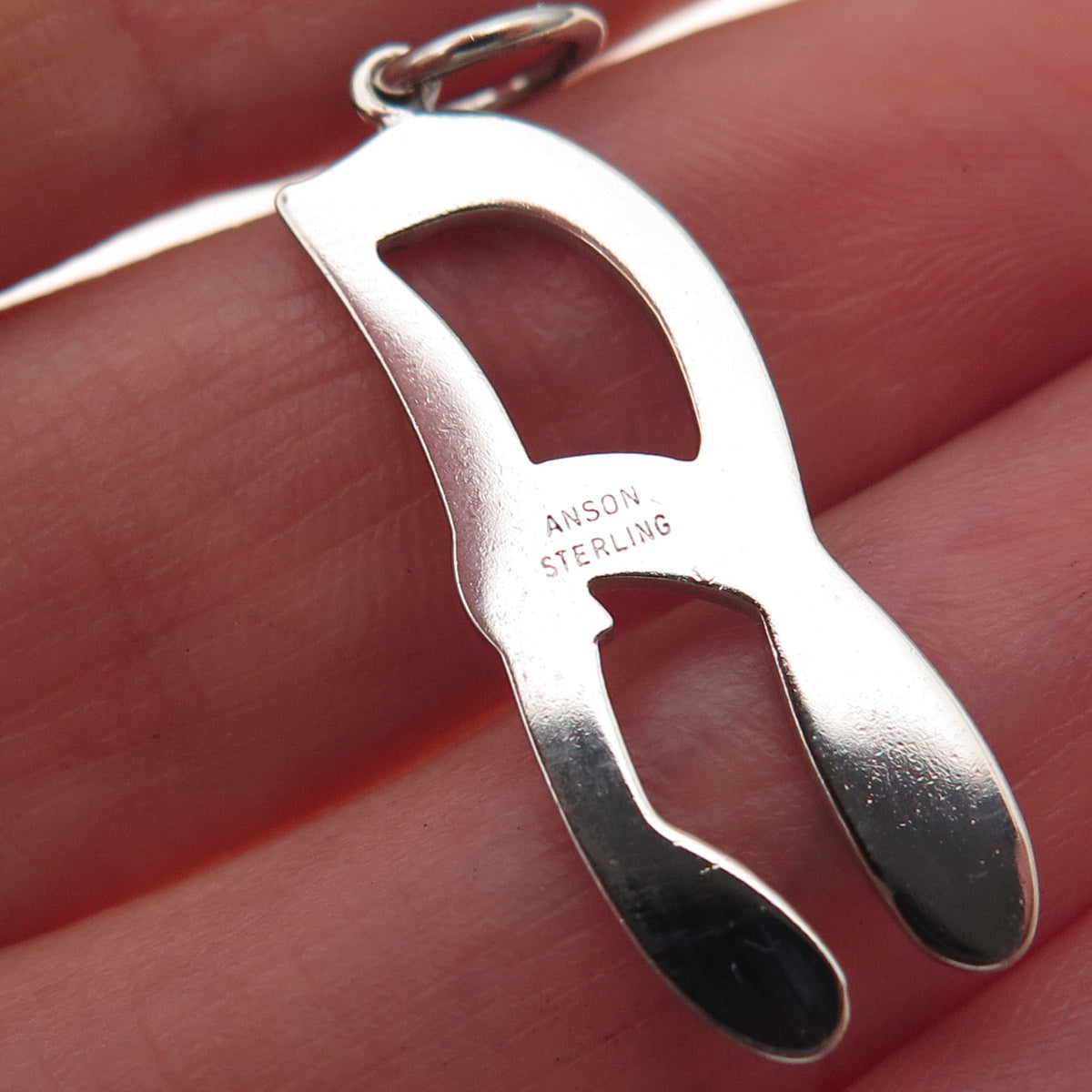 Anson 925 Sterling Silver Vintage Letter A Initial Charm Pendant