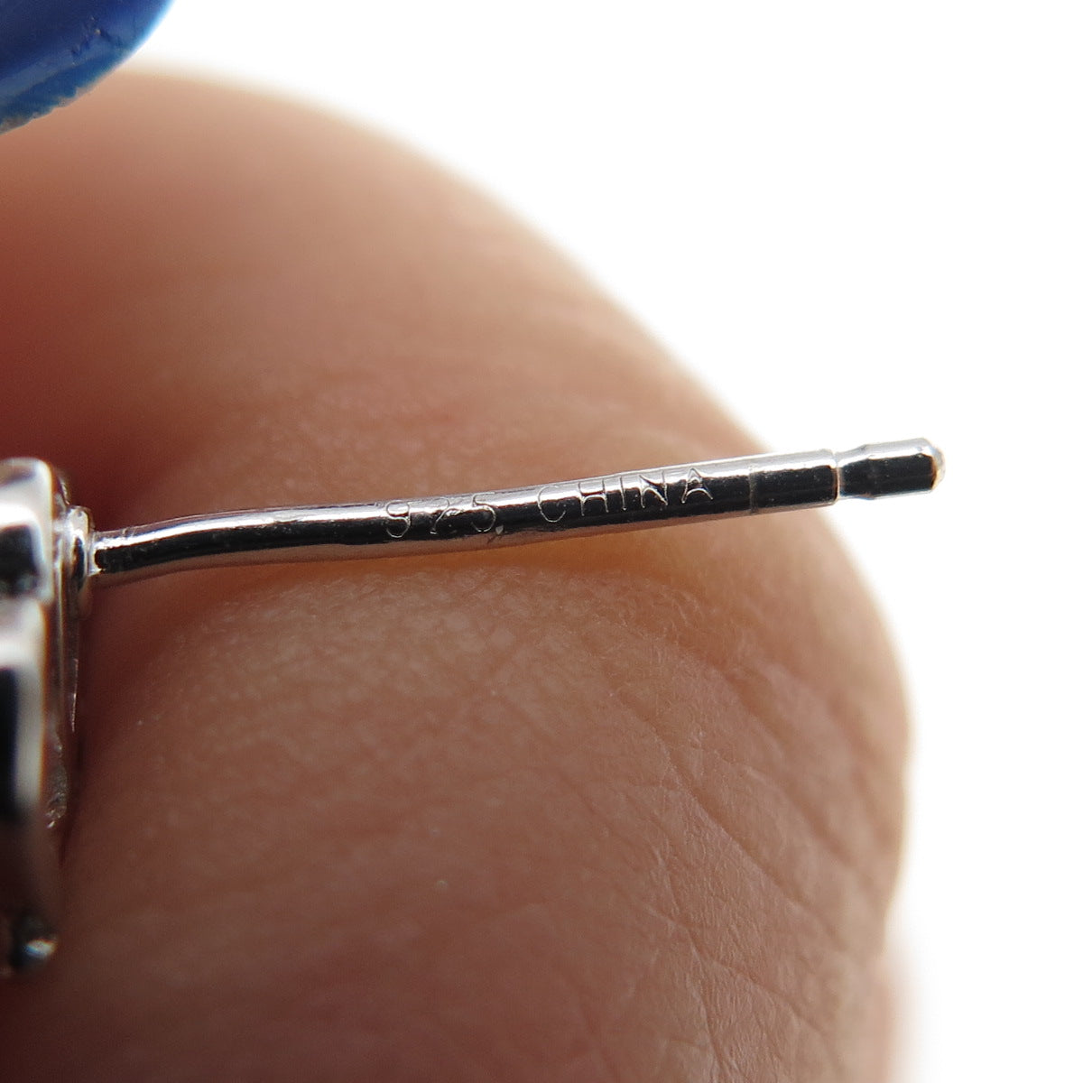 925 Sterling Silver Heart & Round-Cut C Z Tiara Stud Earrings