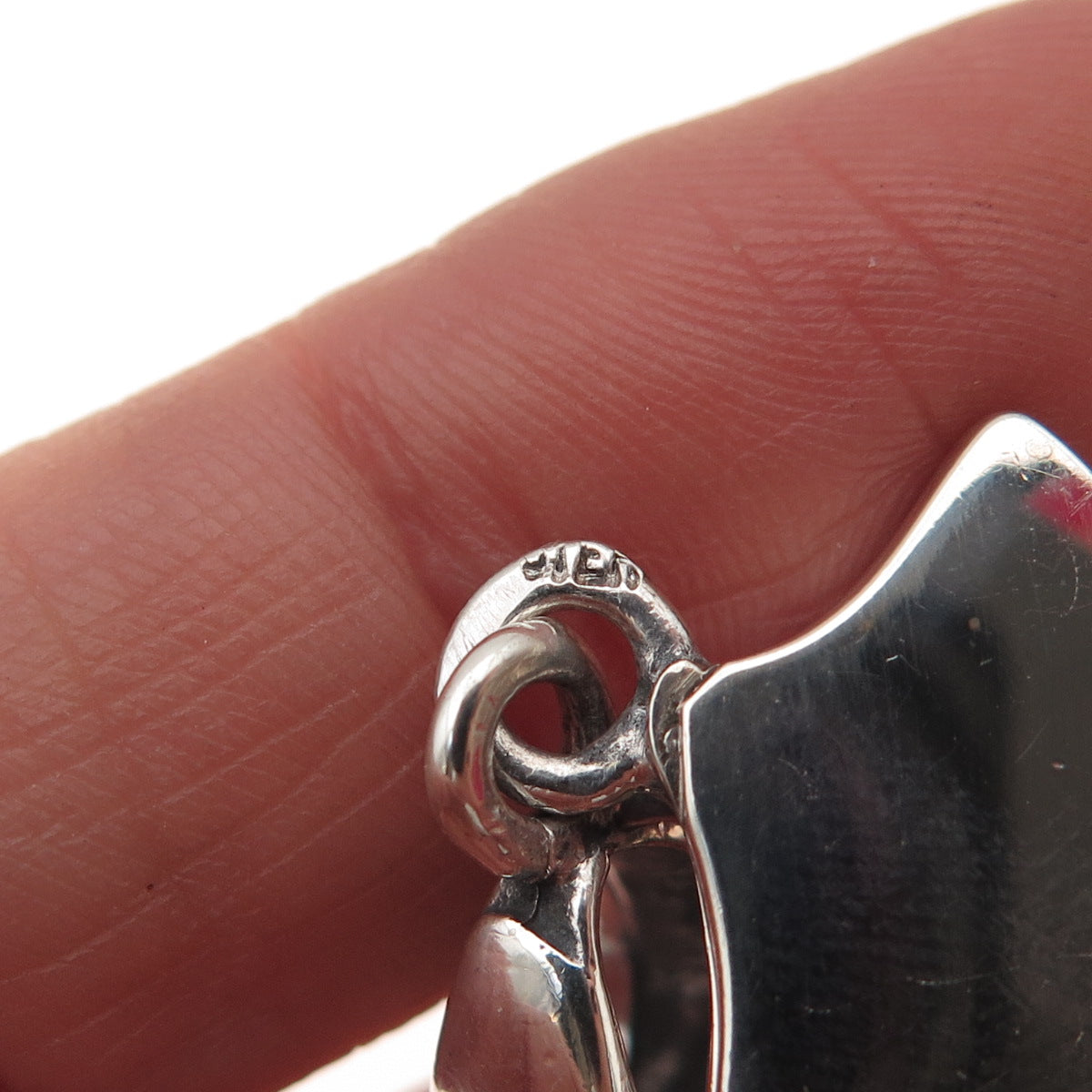925 Sterling Silver Vintage Kali Dotted Cross Oxidized Pendant